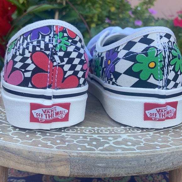 New Retro Vans Authentic 90’s Vintage Colorful FLOWER POWER Low Top Sneakers - Picture 6 of 16